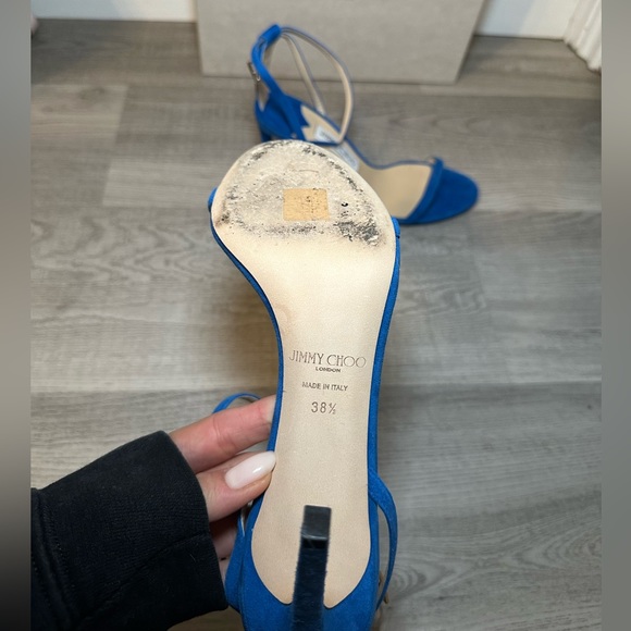 JIMMY CHOO- MINNY suede strappy sandal - Picture 7 of 10